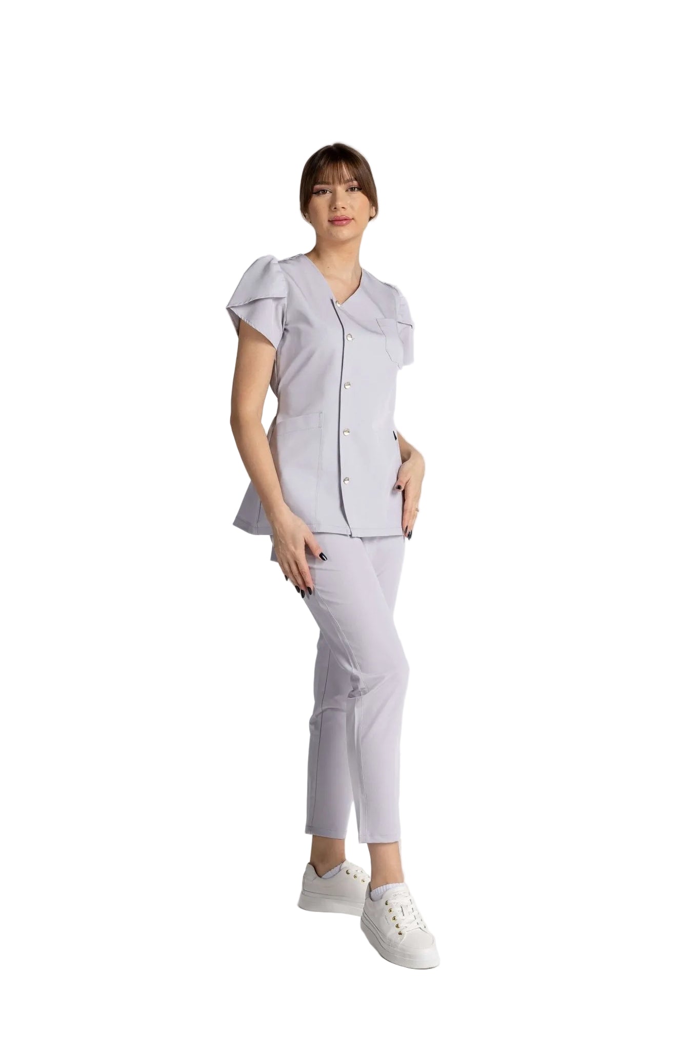 Costum Premium Elastic Sofia - costum elegant și confortabil, cu design sofisticat și mâneci lalea.