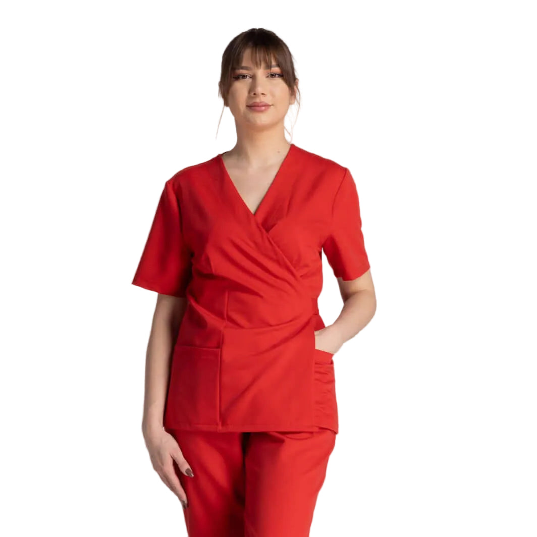 Bluza Elastica Bianca - bluză roșie cu design ergonomic și buzunare laterale, model comod și elegant.