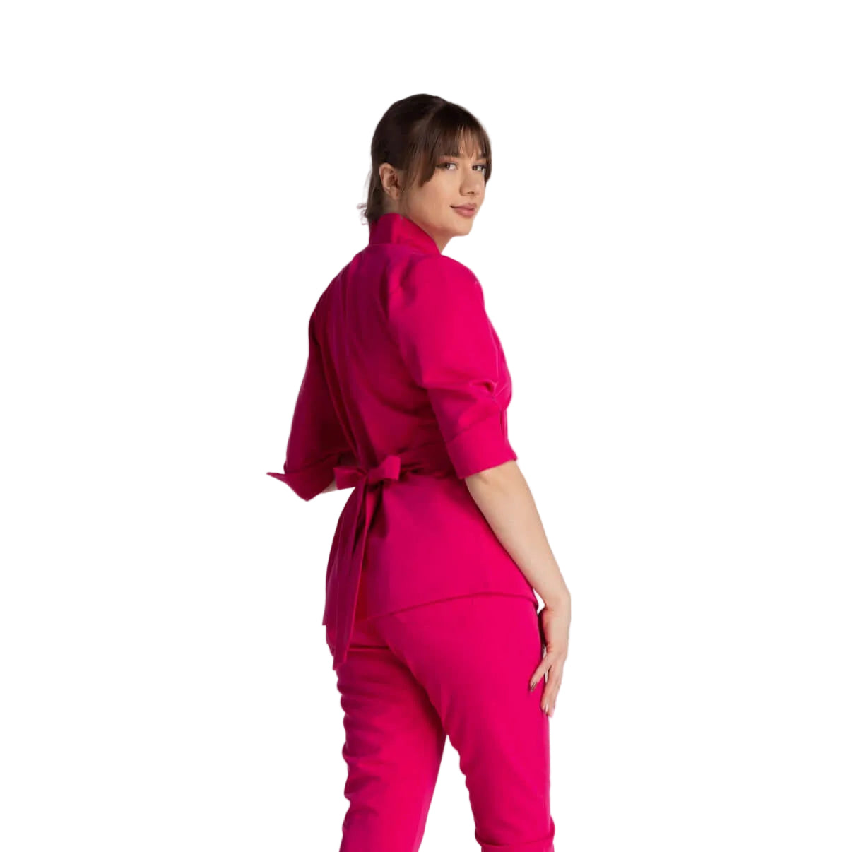 Bluza Elastica Elise roz, elegantă și funcțională, perfectă pentru un look profesional.