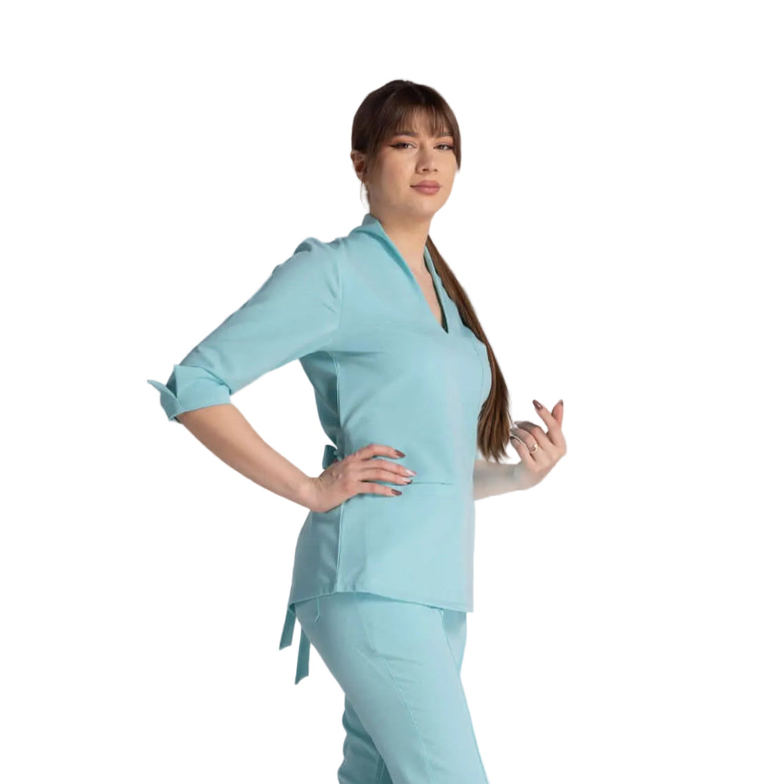 Bluza Elastica Elise - bluza medicală eleganță profesională, confort pentru experții din domeniul sănătății.